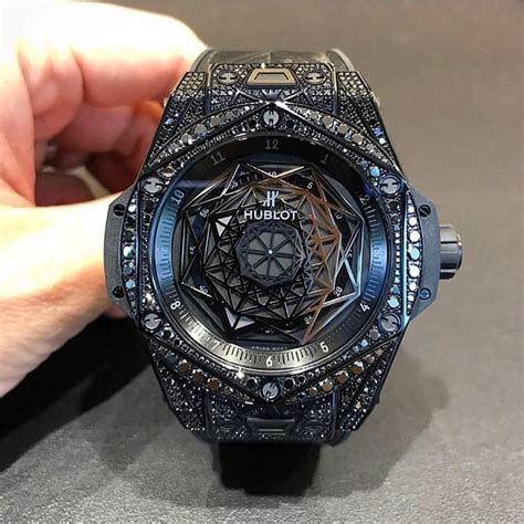 hublot watch black diamond